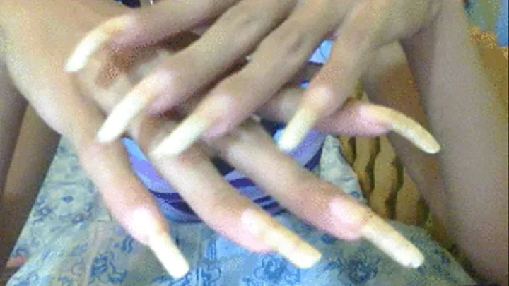 Clear nails without polish close up..