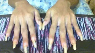 Clear nails without polish in flat surface..