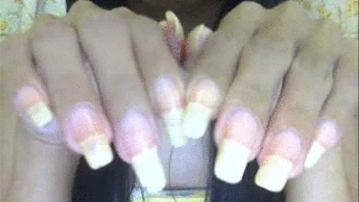 Clear.nails.close up