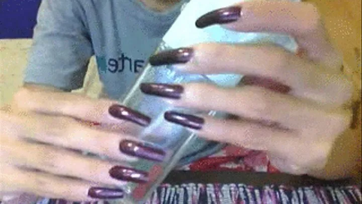 Chocolate brown nails and perfume..