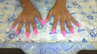 Pink Nails in Bed..