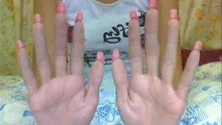 Pink Nails Front and Back..