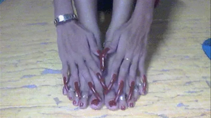 Caramel nails and toes