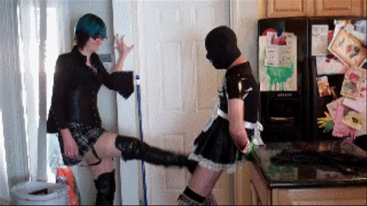 Sissy Maid Ballbusting and Face Slapping feb01 2012