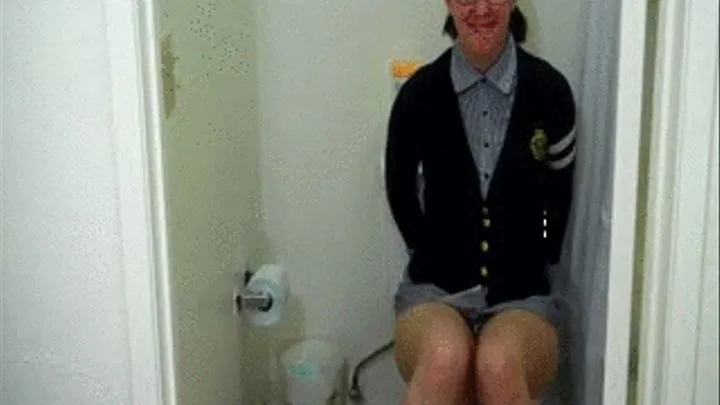 SchoolGirl Farting on a Toilet nasty aug02 2012