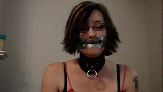 REQuest: Porcelain Lilith moaning mouth duct-taped silver tape. sep8 2010 HQ WMV