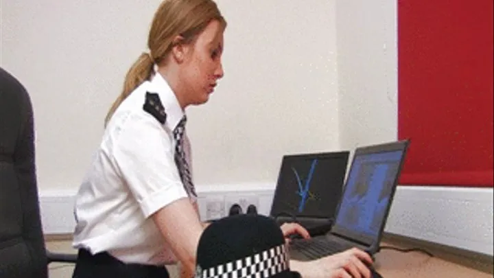 SU405 WPC Leona can't believe we have asked her to show us her knickers, but the shocked PC kind of likes the idea and slowly starts to lift the hem of her skirt