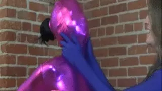 3 Sexy Zentai Ladies Unmasked and Groping