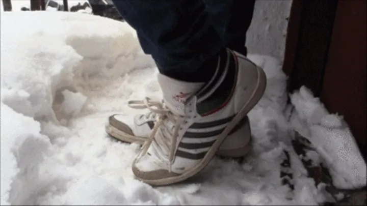 sneaker on snow