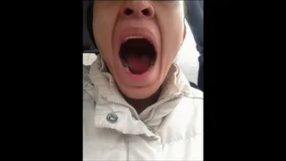 yawn in car