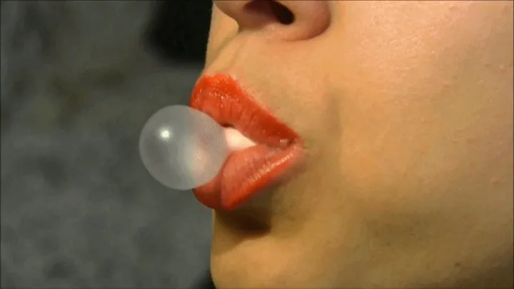 lips blowing bubbles