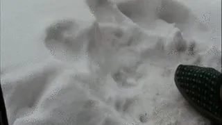 slipers on snow