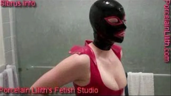 Lilith Shining her Latex hood/dress