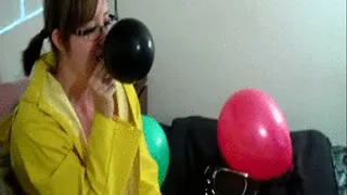 Lilith Blows up and plays with baloons!