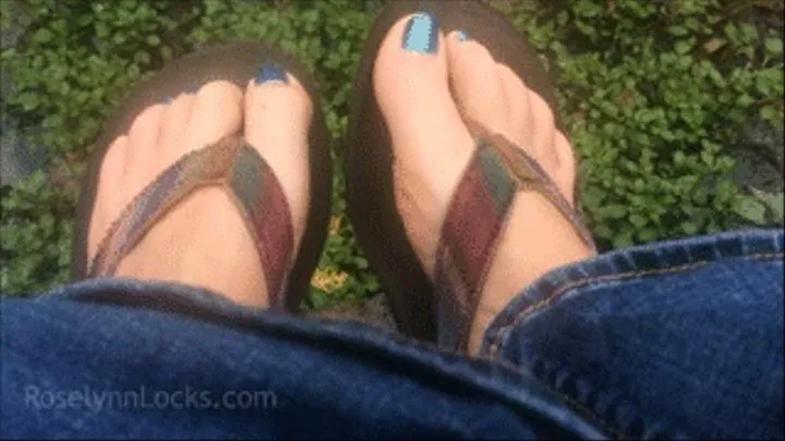 Pretty Toes and Flip Flops in Nature