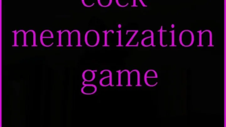 The Cock Memorization Game |audio|