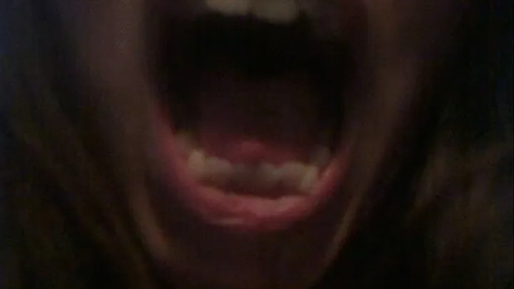 Up Close to the Mouth While Mikki Burps