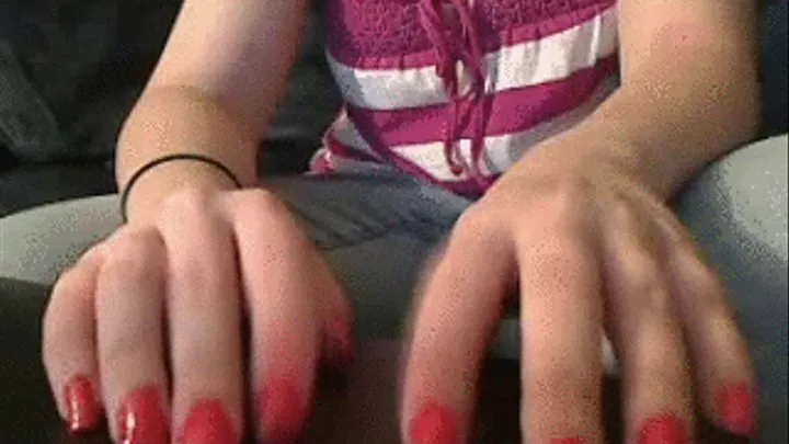 Princess Mikki Red Fingernail Tapping