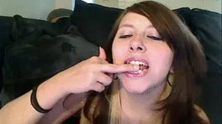 Mikki Licks and Bites Her Fingers