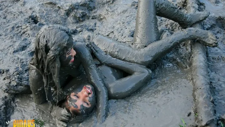 Crystal and Cherry Play in the Mud!