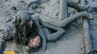 Crystal and Cherry Play in the Mud!