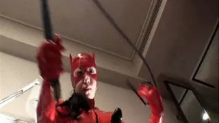 Red Catwoman with StrapOn & Whip