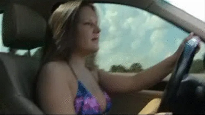 Topless Speeding Crazy Fast on Highway in Bikini