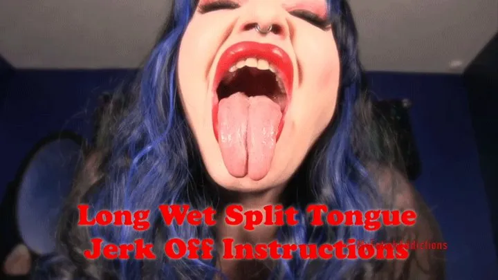 Long Wet Split Tongue Joi