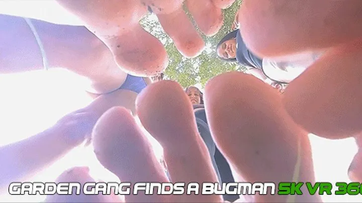 Capri Sushii Faith Ella - 4 Girl Garden gang find a bugman - 5k