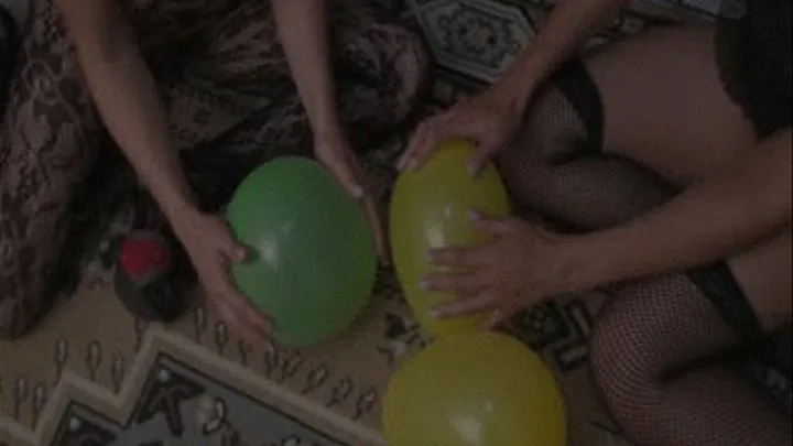 Lee and Carla plays with ballons for you Part A