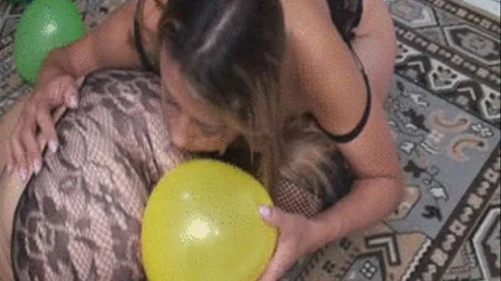 Lee and Carla plays with ballons for you Part I