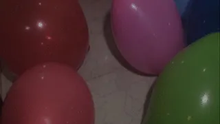 Ballons in the bathroom A