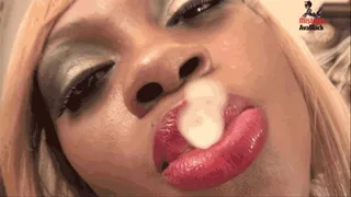 Red lipped smoking Goddess
