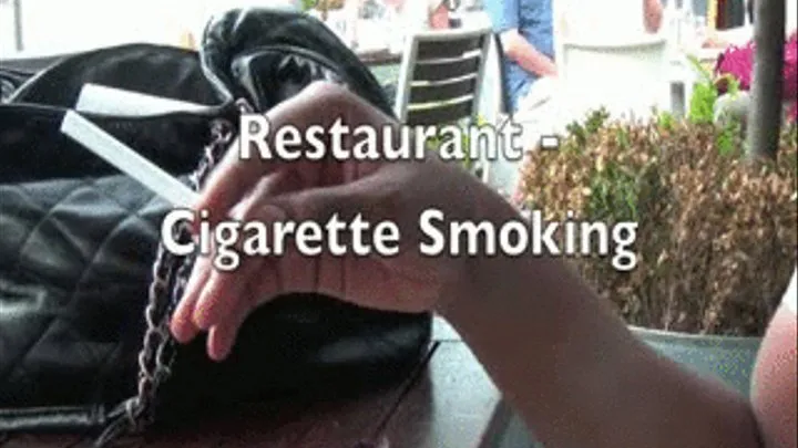 Goddess Smoking in Restaurant