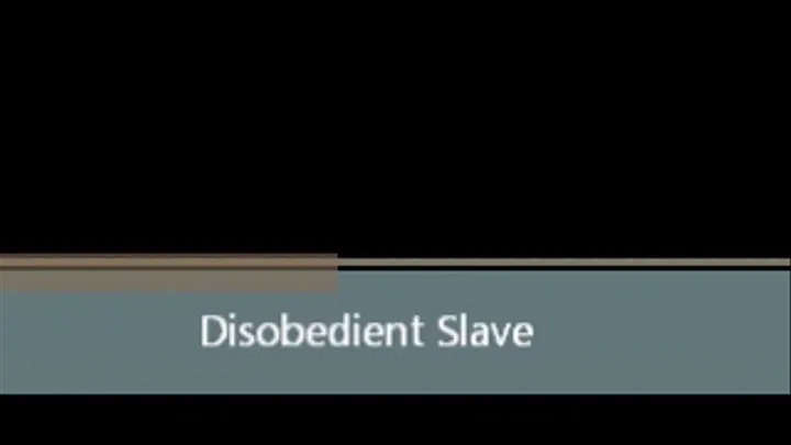 Disobedient Slave Pt2 - Small File