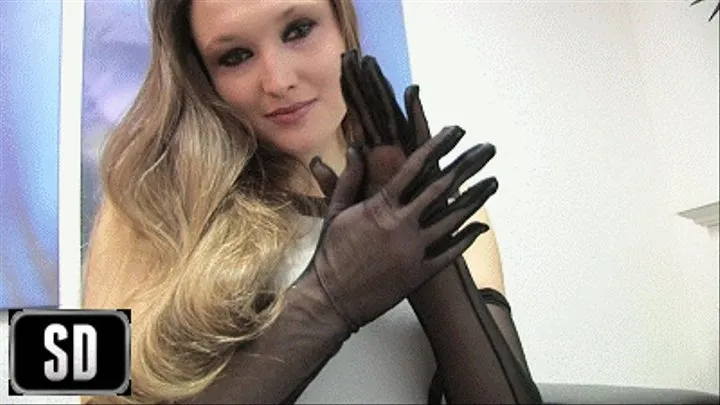 Sexy hands and nylon gloves