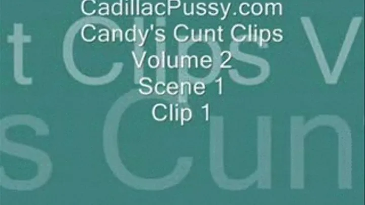 Candy's Cunt Clips Vol 2 Scene 1 Clip 1