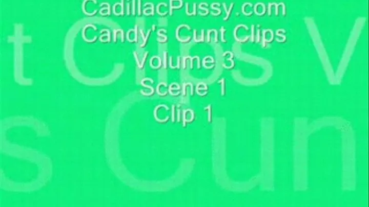 Candy's Cunt Clips Vol 3 Scene 1 Clip 1