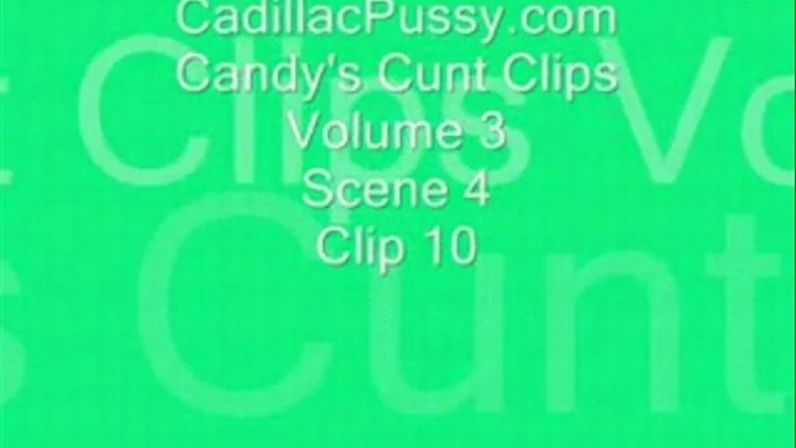 Candy's Cunt Clips Vol 3 Scene 4 Clip 10