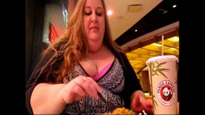 Wendy SSBBW eating chinese