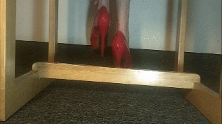 Red Heels Dangled - Back View