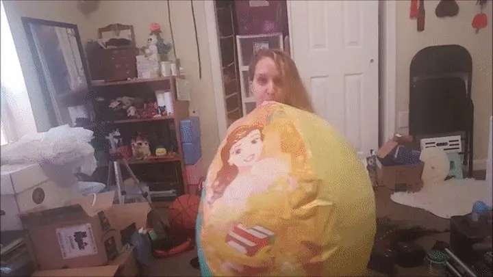 Blowing Up Princess Beach Ball & Ass Grind