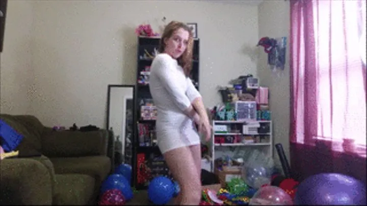 White Spandex Dress Tease