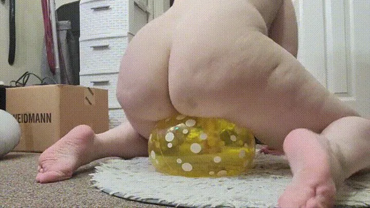 Yellow Polka Dot Beach Ball : Bare Ass