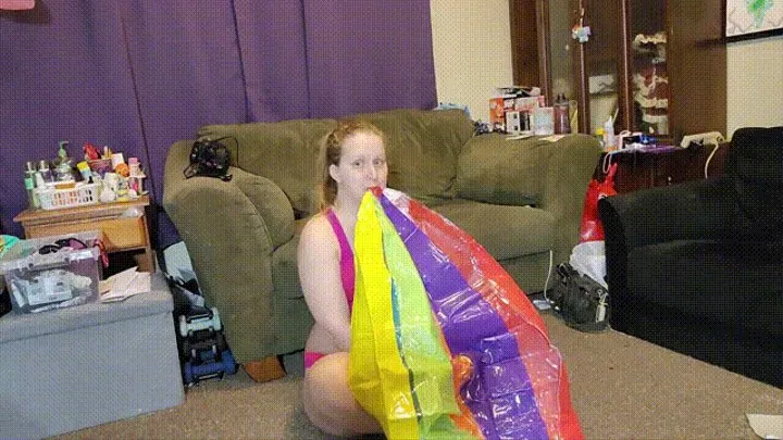 48inch Striped Beach Ball Strip Tease & Humping