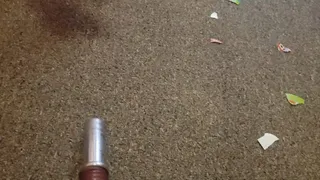 Christmas Green Teddy - Vacuuming