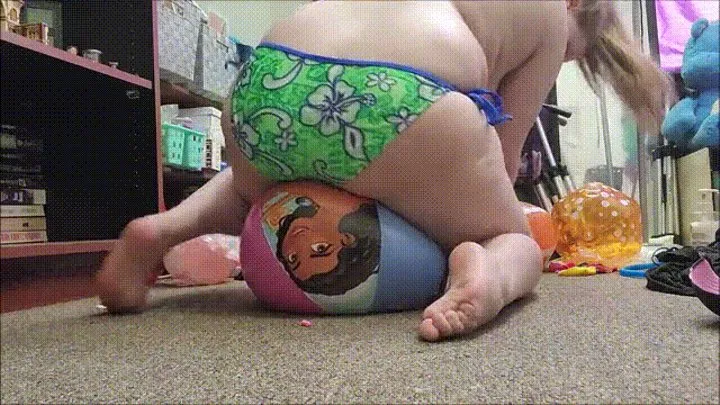 Full Butt Bikini Ass Grind on Princess Beach Ball