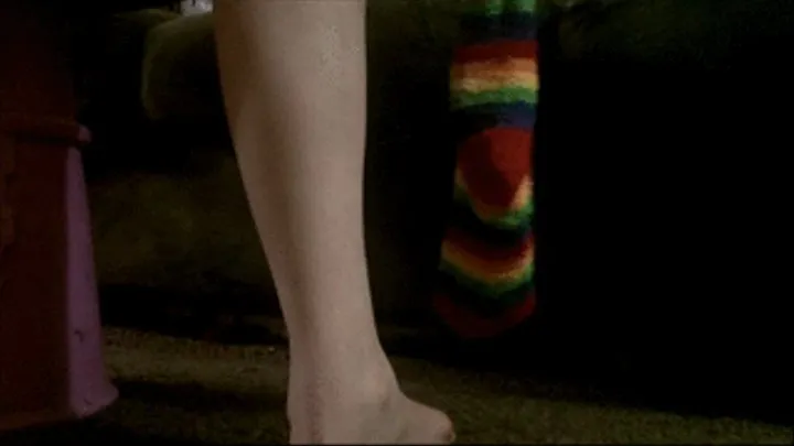 Rainbow Socks Foot Tease