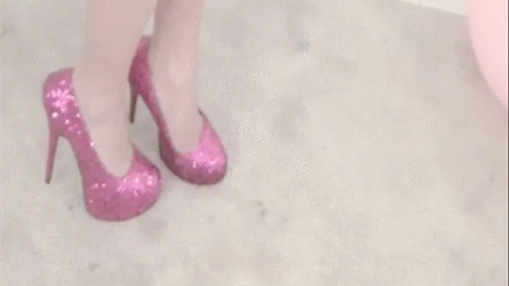 Pink Glitter Heel Pop mobile