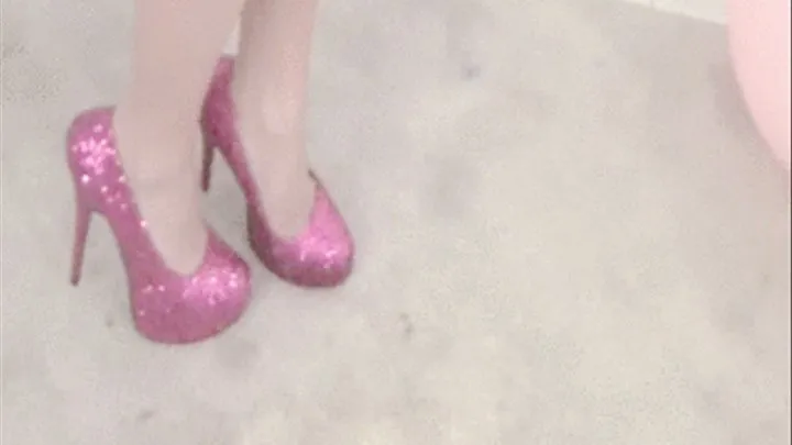 Pink Glitter Heel Pop